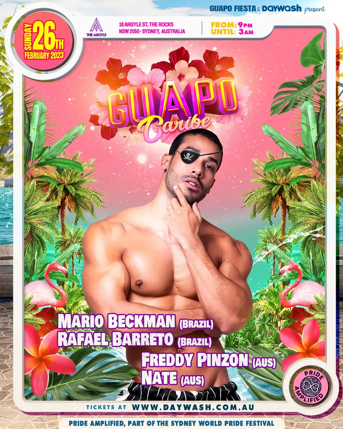 GUAPO FIESTA & DAYWASH PRESENT GUAPO CARIBE W/ DJS MARIO BECKMAN, RAFAEL BARRETO, FREDDY PINZON & NATE @ THE ARGYLE