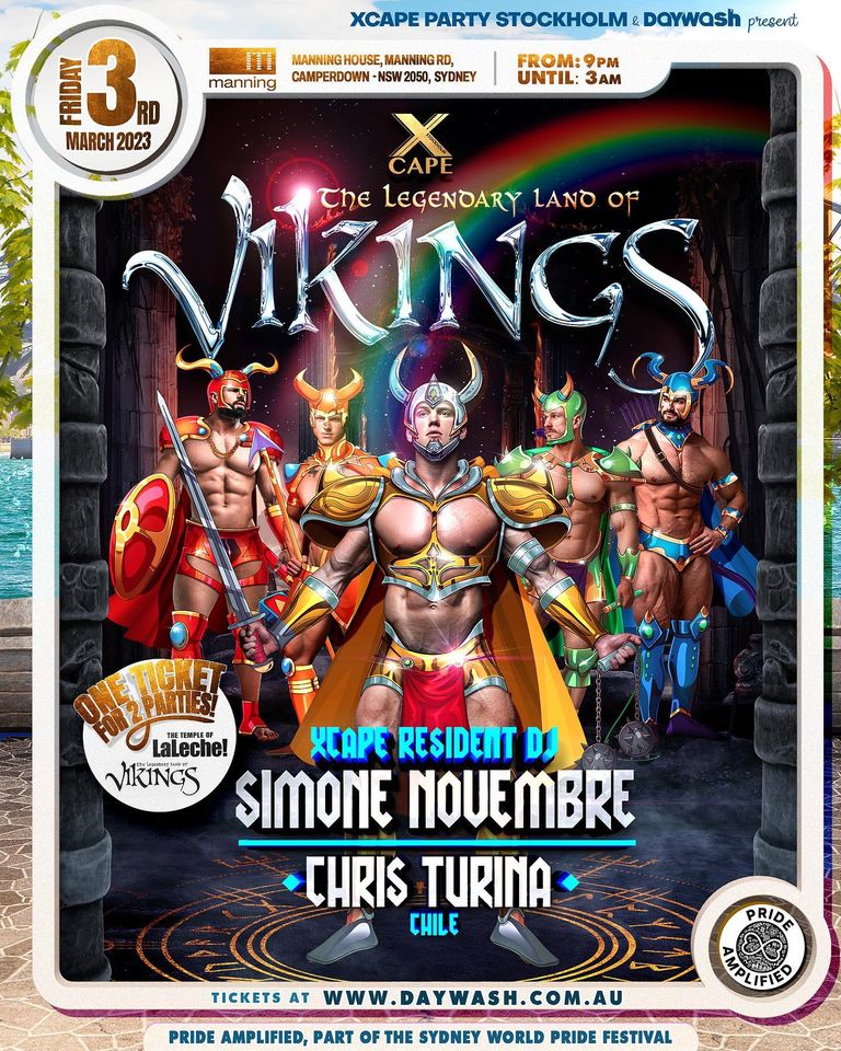 XCAPE PARTY STOCKHOLM & DAYWASH PRESENT THE LEGENDARY LAND OF VIKINGS W/ DJS SIMONE NOVEMBRE & CHRIS TURINA @ MANNING HOUSE